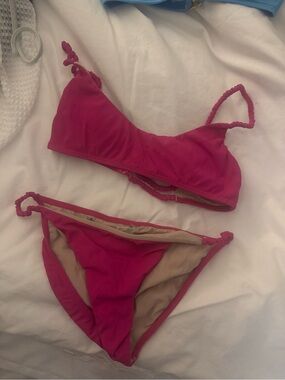 PQ Swim Pink Ribbed Bikini Set
